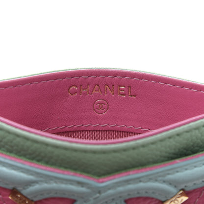 Chanel Caviar Quilted CC Filigree Card Holder Pink Blue Green 8 of 10