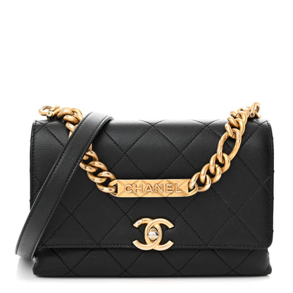 Chanel Caviar Quilted Mini Bracelet On Chain Flap Black 1 of 12