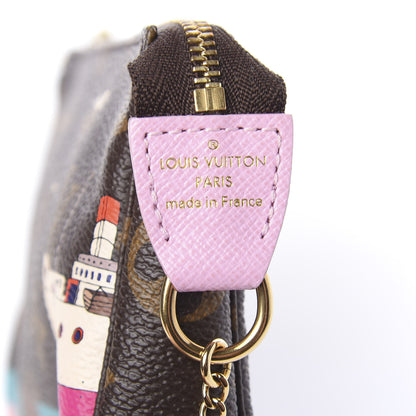 Louis Vuitton Monogram 2016 Christmas Animation Mini Pochette Accessories Rose Ballerine 7 of 7