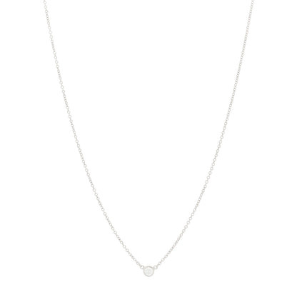 Tiffany Platinum Diamond .08ct Elsa Peretti Diamonds by the Yard Pendant Necklace 1 of 5