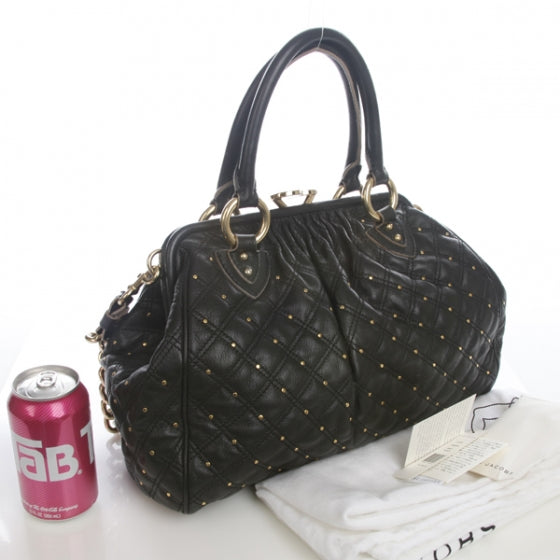 Quilted Leather Stardust Stam Black