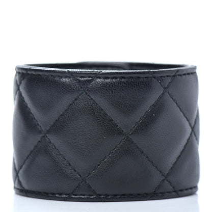 Chanel Lambskin Quilted CC Turnlock Cuff L Black 3 of 5