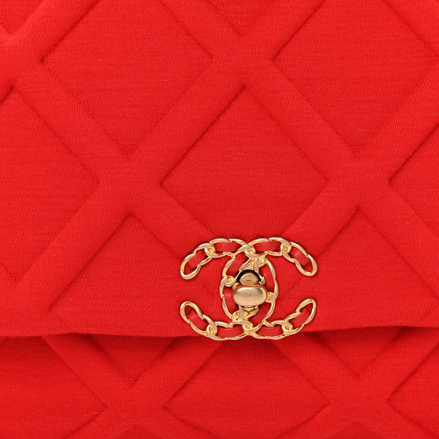Jersey Lambskin Quilted Maxi Chanel 19 Flap Red