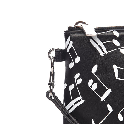 Saint Laurent Calfskin Musical Notes Zip Pouch Black 11 of 12