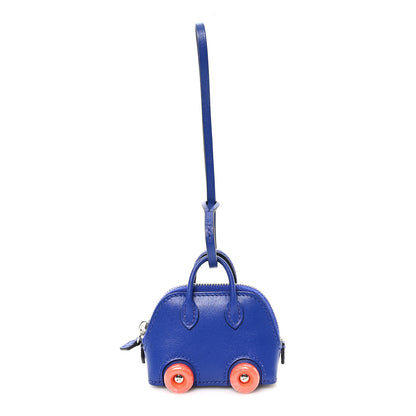 Hermes Chevre Mysore Bolide On Wheels Bag Charm Bleu Electrique 1 of 4
