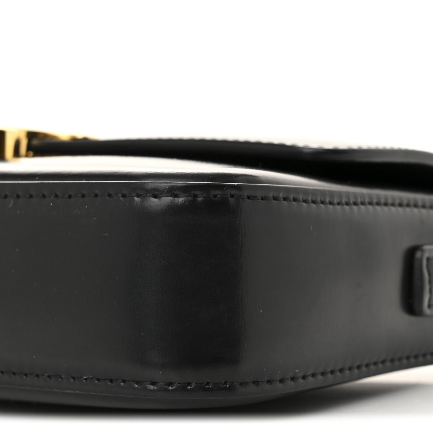 Celine Shiny Calfskin Triomphe Shoulder Bag Black 10 of 12
