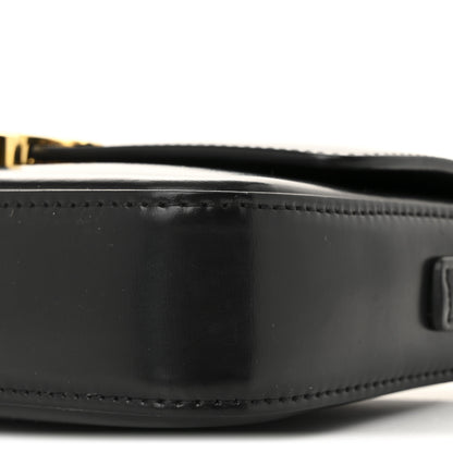 Celine Shiny Calfskin Triomphe Shoulder Bag Black 10 of 12