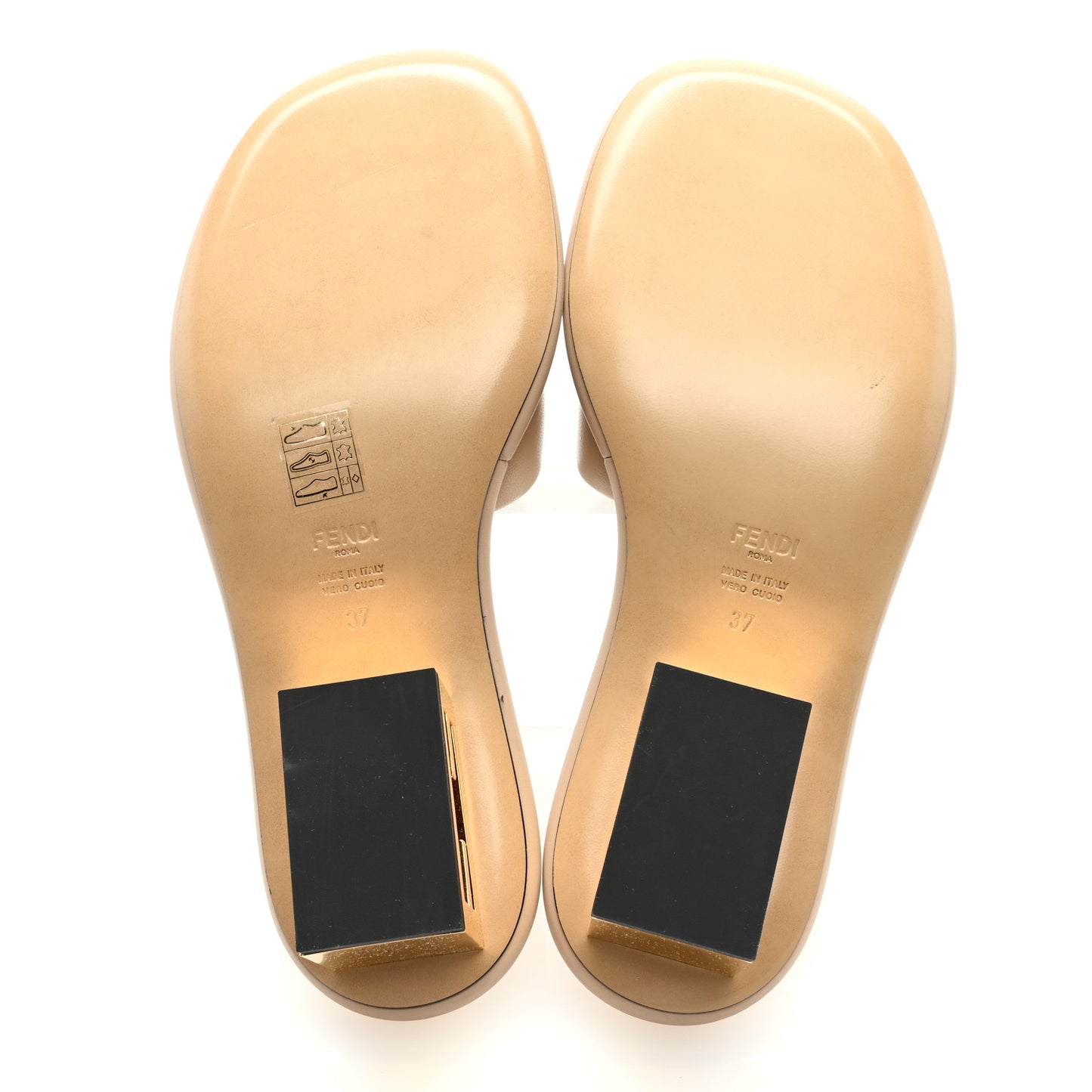 Nappa Baguette 60mm Slide Sandals 37 Buff