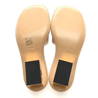 Fendi Nappa Baguette 60mm Slide Sandals 37 Buff 5 of 7