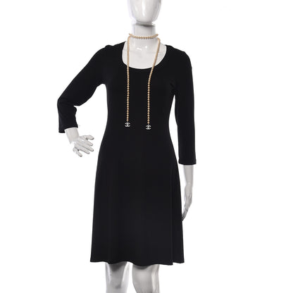 Chanel Pearl CC Long Necklace Silver Blanc Nacre 2 of 5