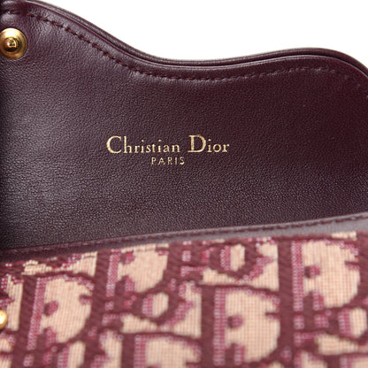 Christian Dior Oblique Saddle Card Holder Bordeaux 6 of 8