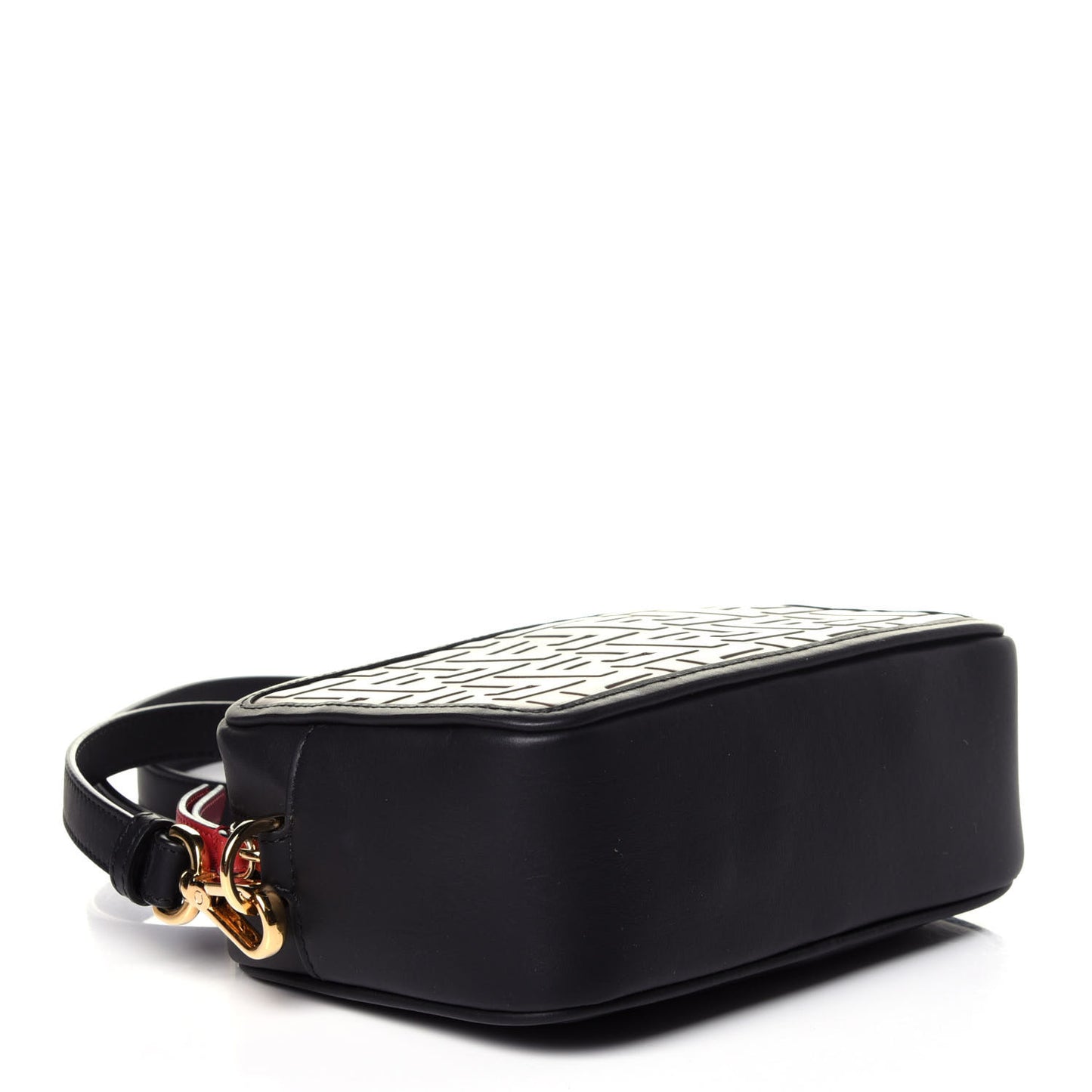 Vitello Century Bi-Color FF 1974 Embossed Mini Camera Case Maya Black