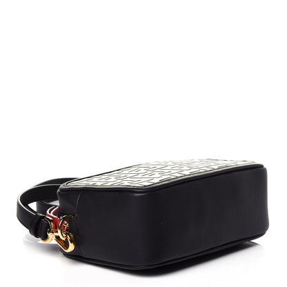 Fendi Vitello Century Bi-Color FF 1974 Embossed Mini Camera Case Maya Black 4 of 11