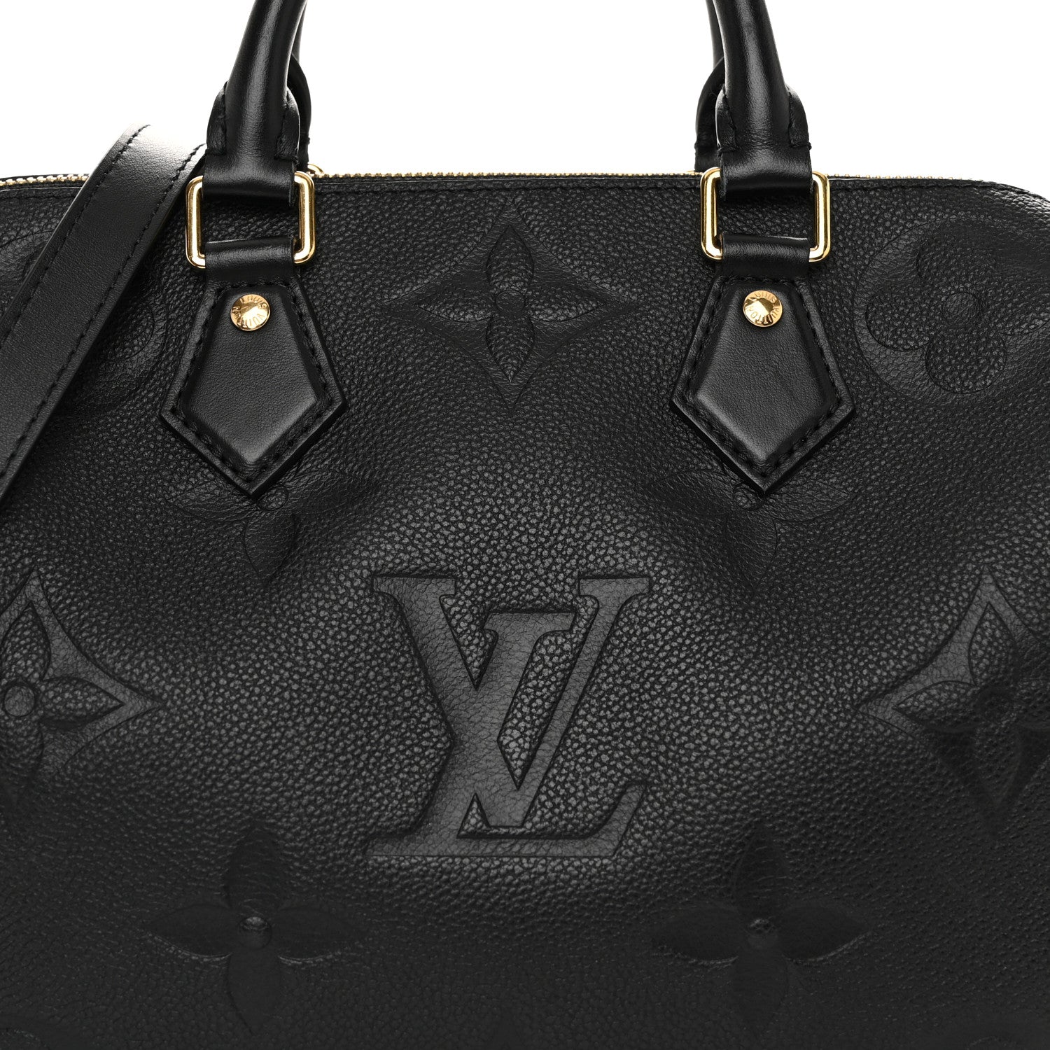 Louis Vuitton Empreinte Monogram Giant Speedy Bandouliere 25 Black 7 of 11