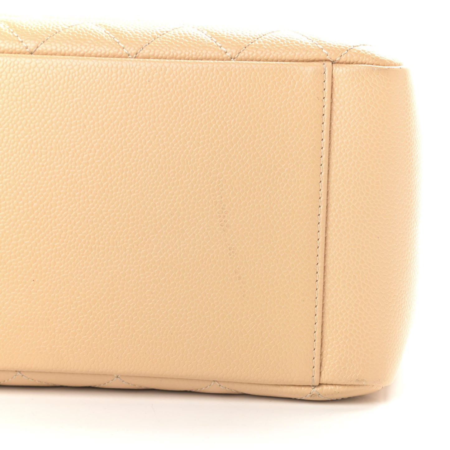 Caviar Quilted Grand Shopping Tote GST Beige