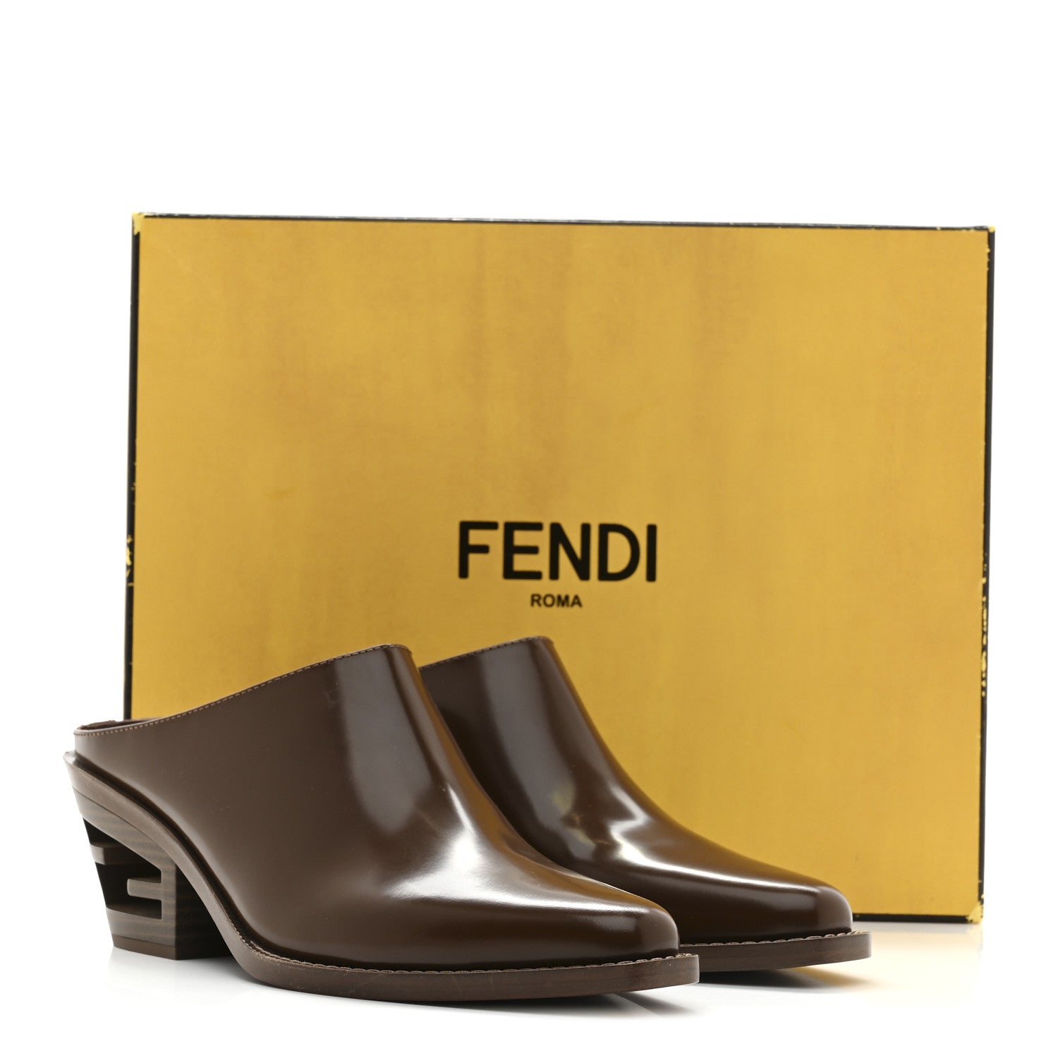 Fendi Vitello Abrasivato FF Cut Mules 37 Cuoio 1770248 – FASHIONPHILE