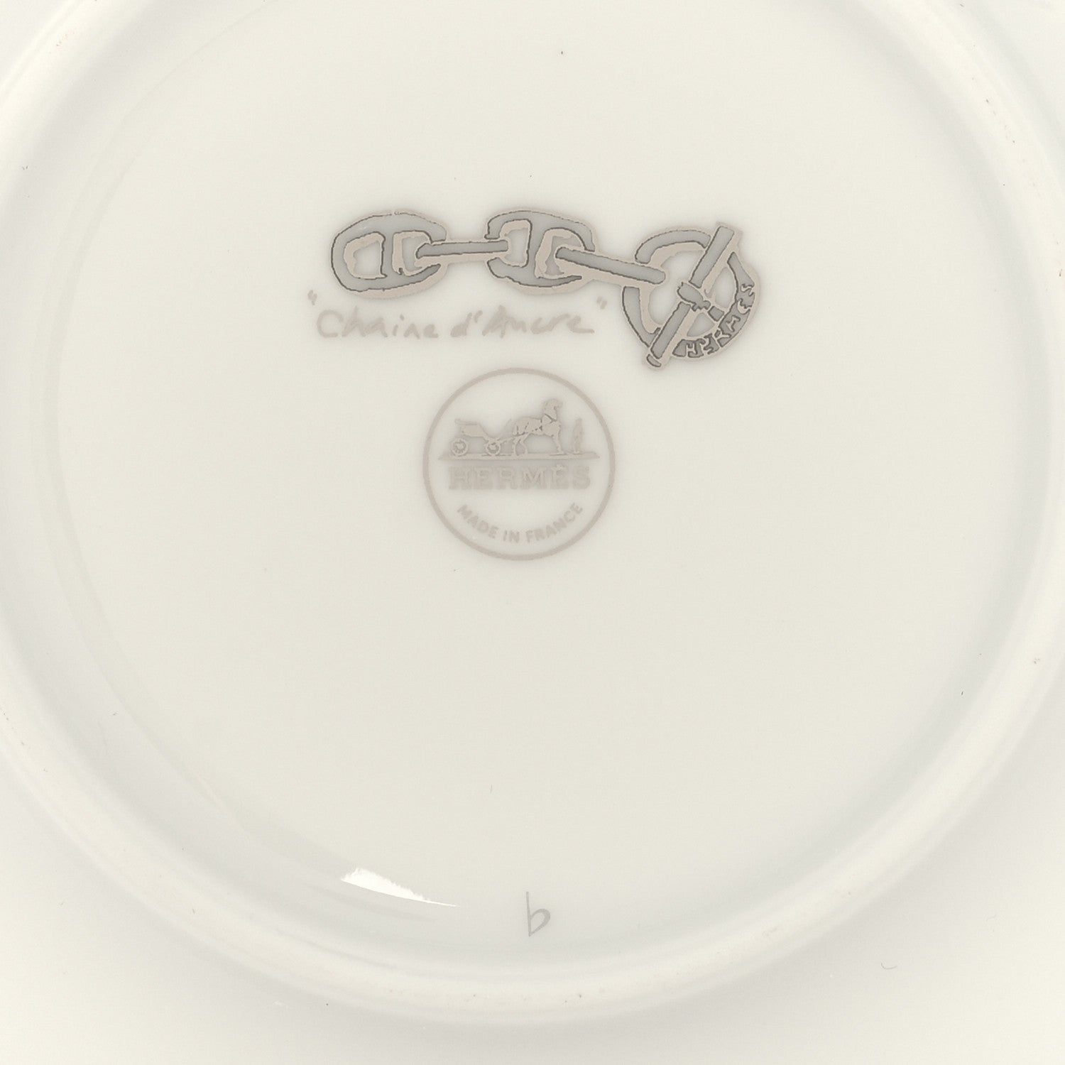 Hermes Porcelain Platinum Chaine d'Ancre Tea Cup and Saucer Set of 2 10 of 11