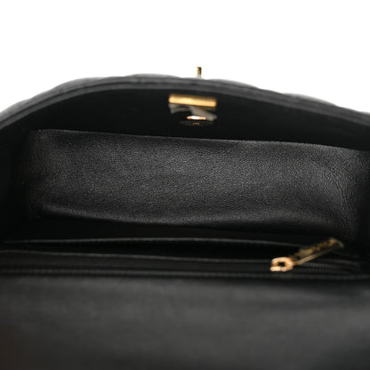 Chanel Lambskin Quilted Mini Top Handle Rectangular Flap Black 5 of 11