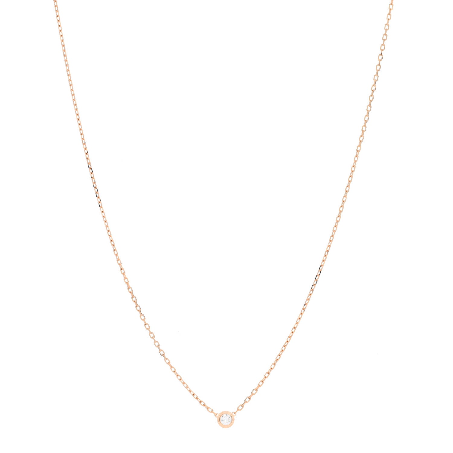 Cartier 18K Pink Gold Diamond SM D'Amour Pendant Necklace 1 of 5