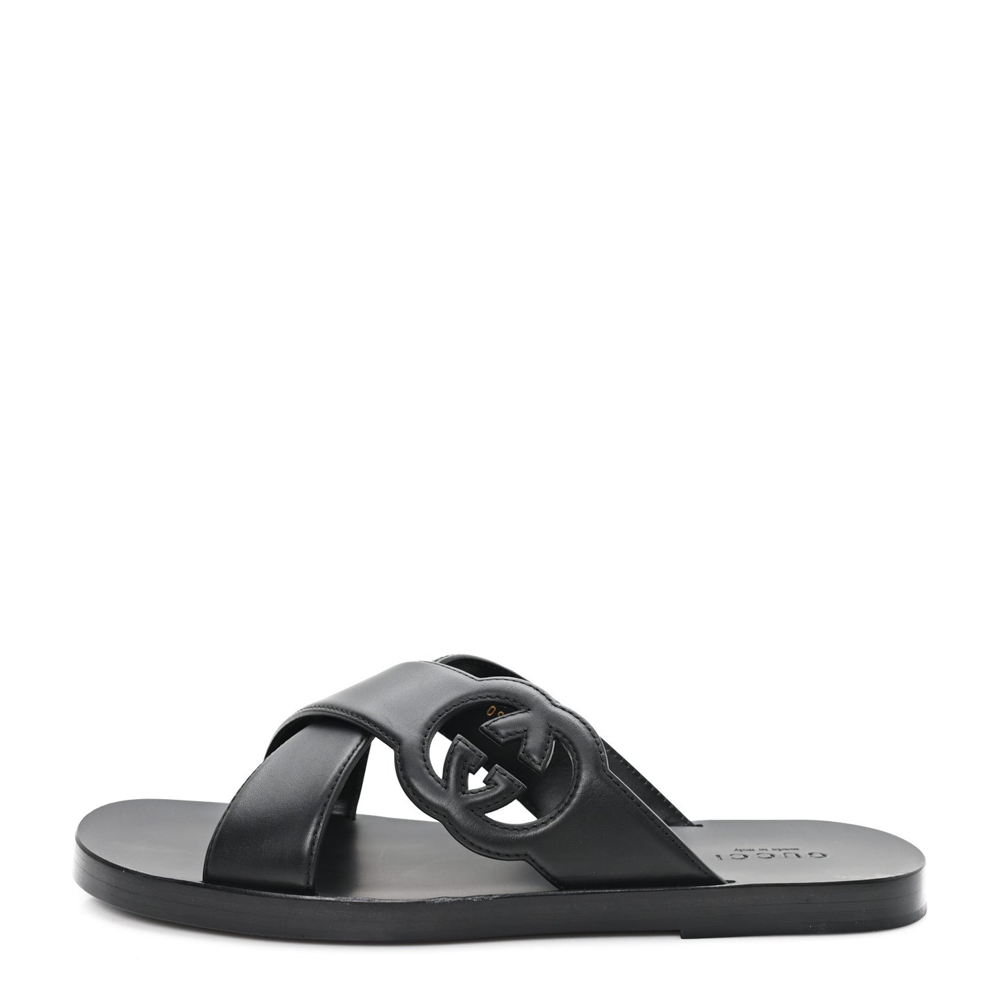 Cosmos Softy Calfskin Interlocking G Sandals 12 Black