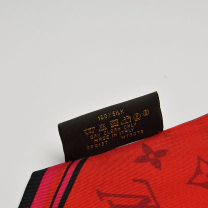 Louis Vuitton Silk Monogram Flower Ink Bandeau Pink Glitter 5 of 5
