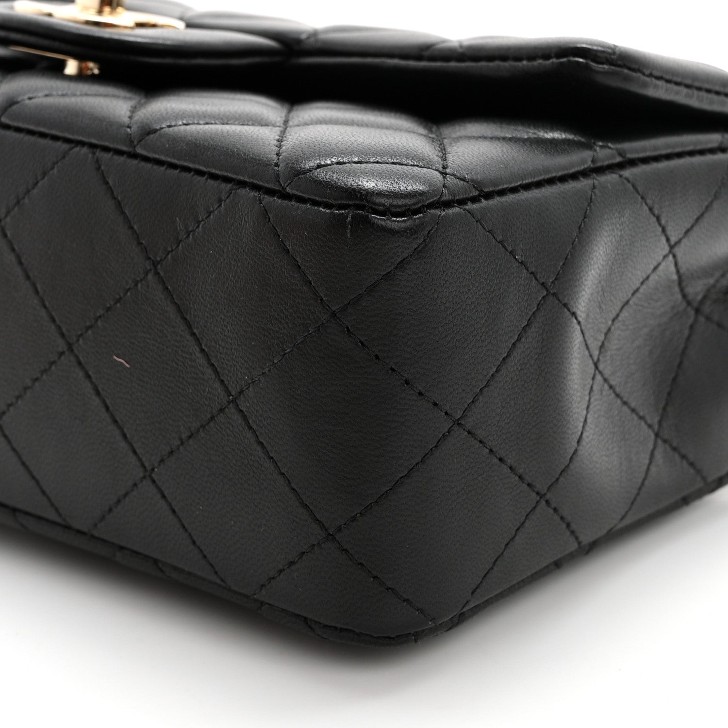 Chanel Lambskin Quilted Mini Rectangular Flap Black 10 of 13