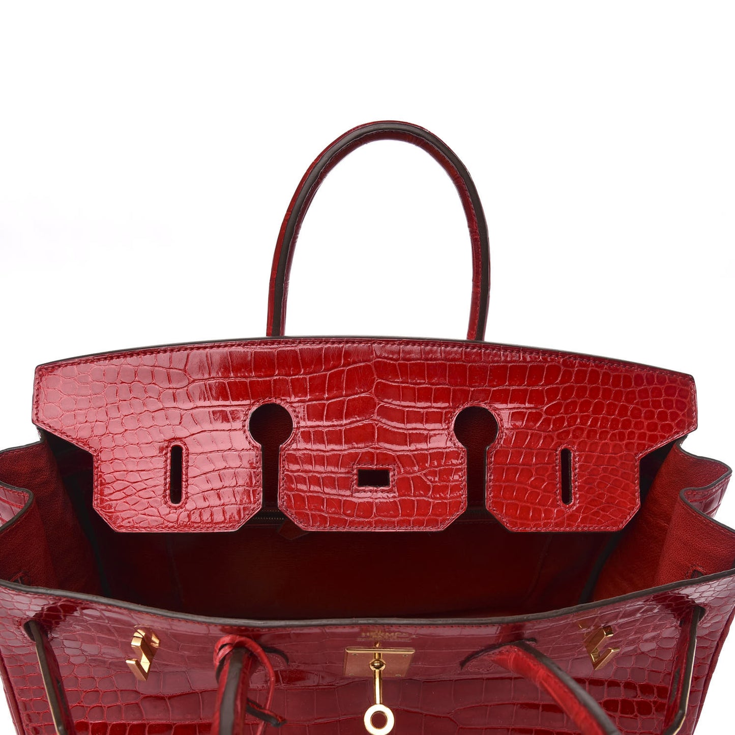Shiny Porosus Crocodile Birkin 35 Braise