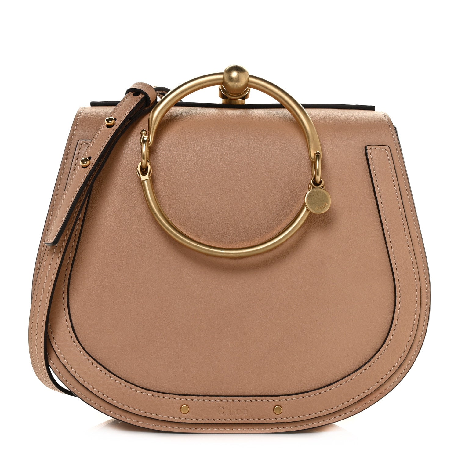 Chloe Calfskin Suede Medium Nile Bracelet Bag Biscotti 1 of 10