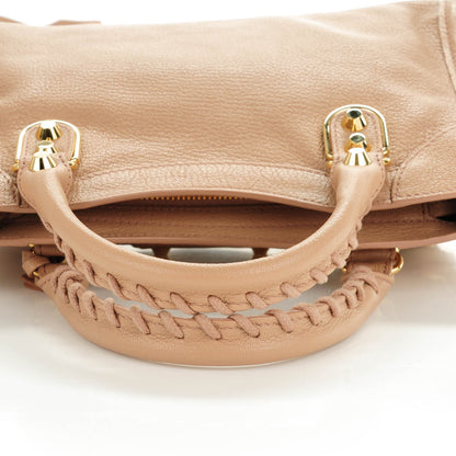 Balenciaga Chevre Gold Metallic Edge Hardware Mini City Rose Des Sables 6 of 8