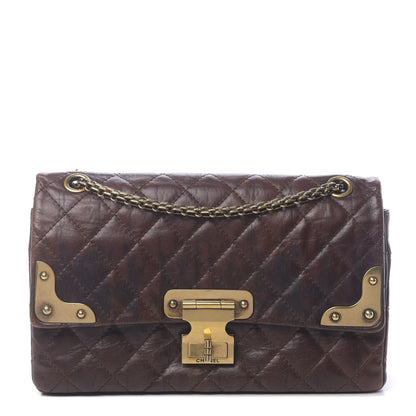 Chanel Aged Calfskin Quilted 2.55 Paris Shanghai Reissue 226 Flap Brown 1 of 12