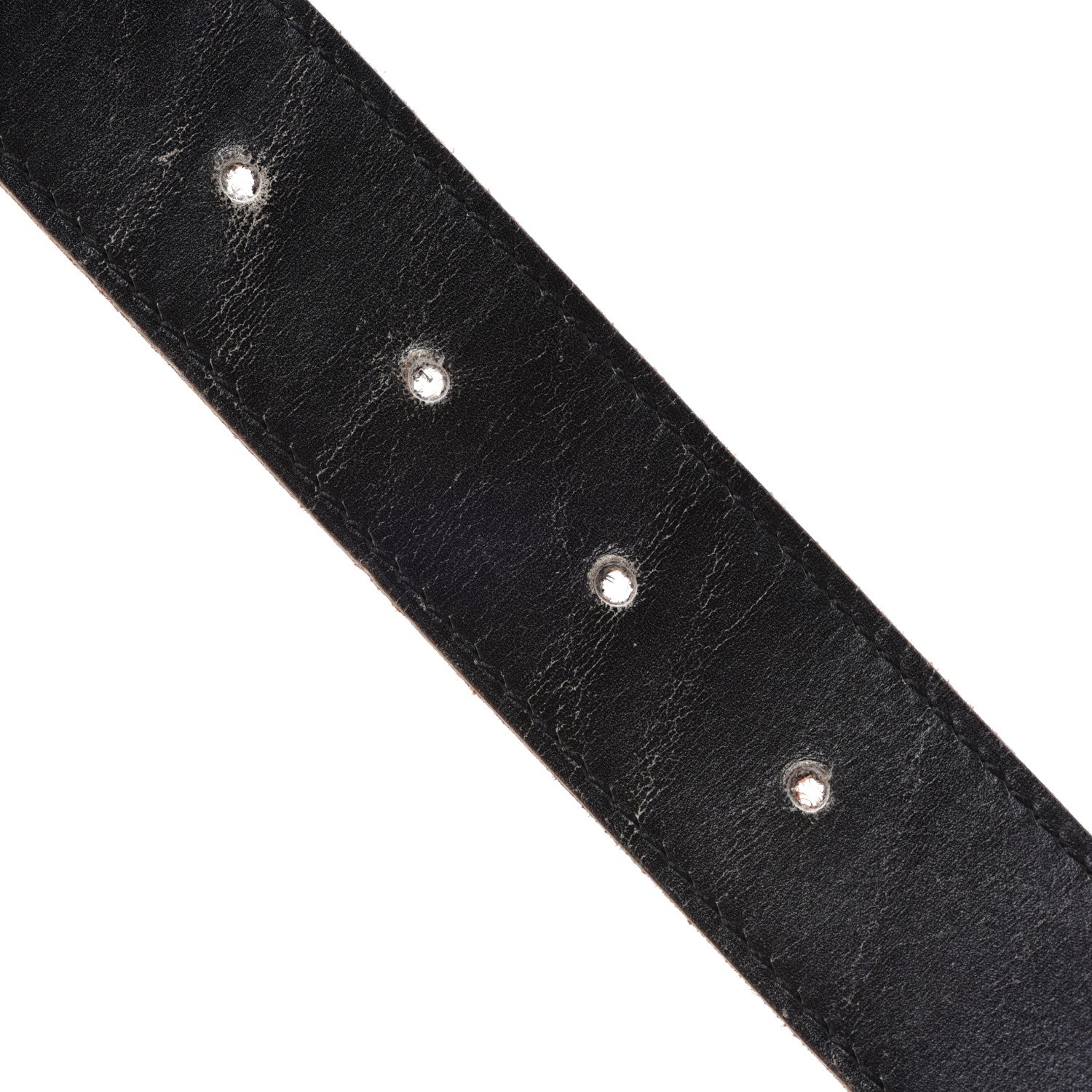 Hermes Box Togo 32mm H Belt 85 Black Orange 5 of 11
