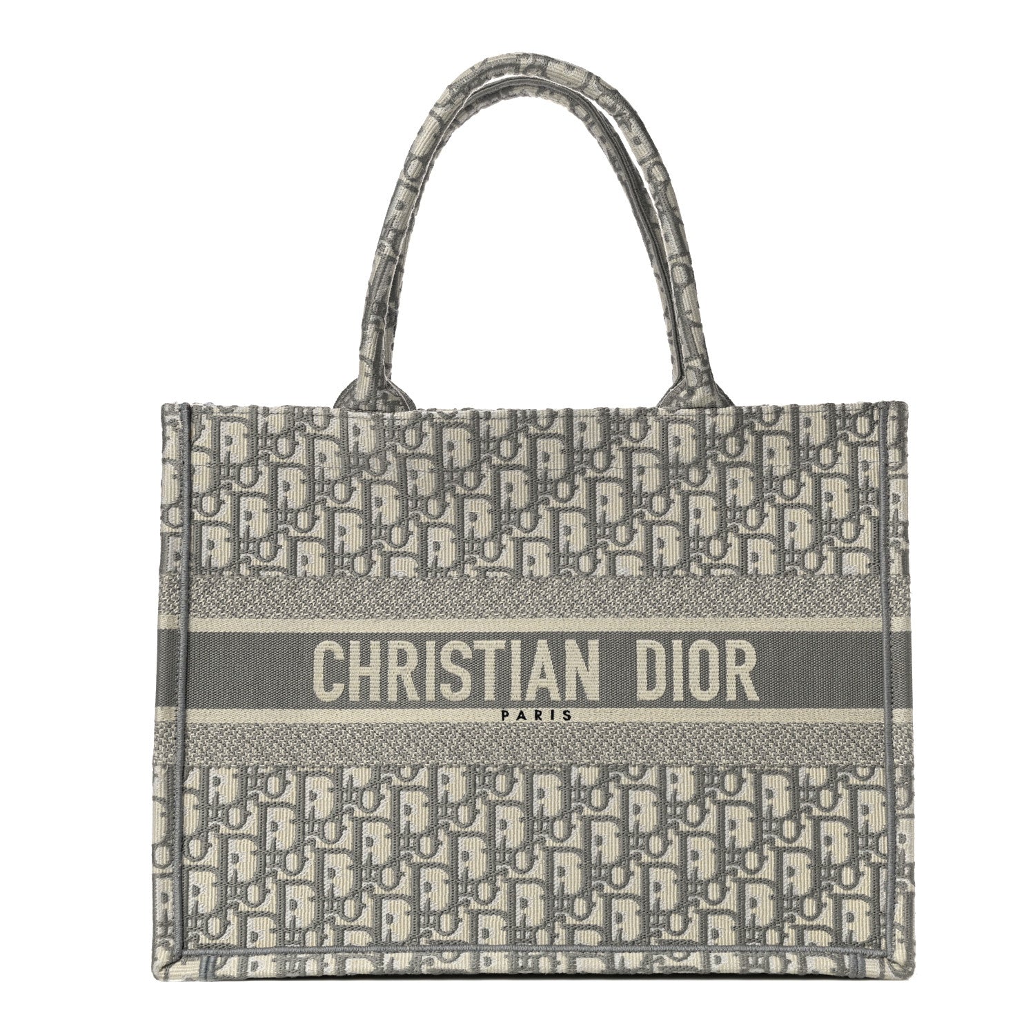 Christian Dior Oblique Medium Book Tote Grey 1 of 10