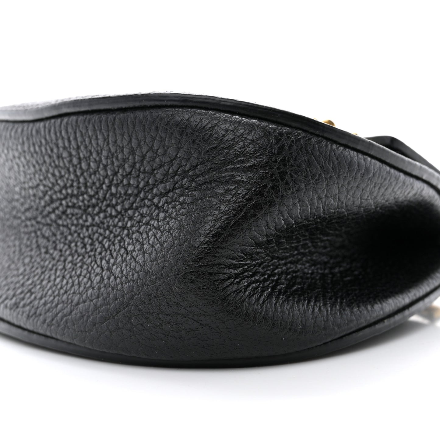 Grained Lambskin Nano Drew Shoulder Bag Black
