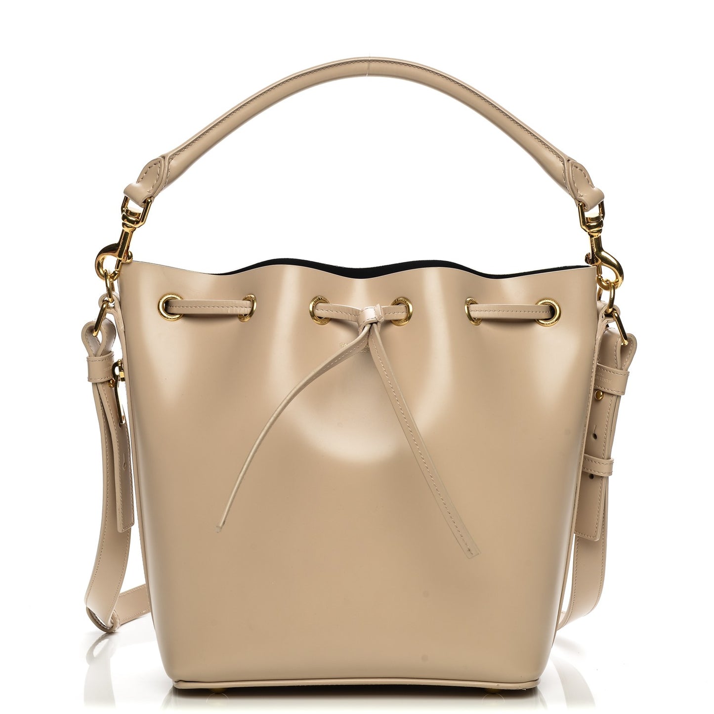 Calfskin Medium Emmanuelle Bucket Bag Nude Powder
