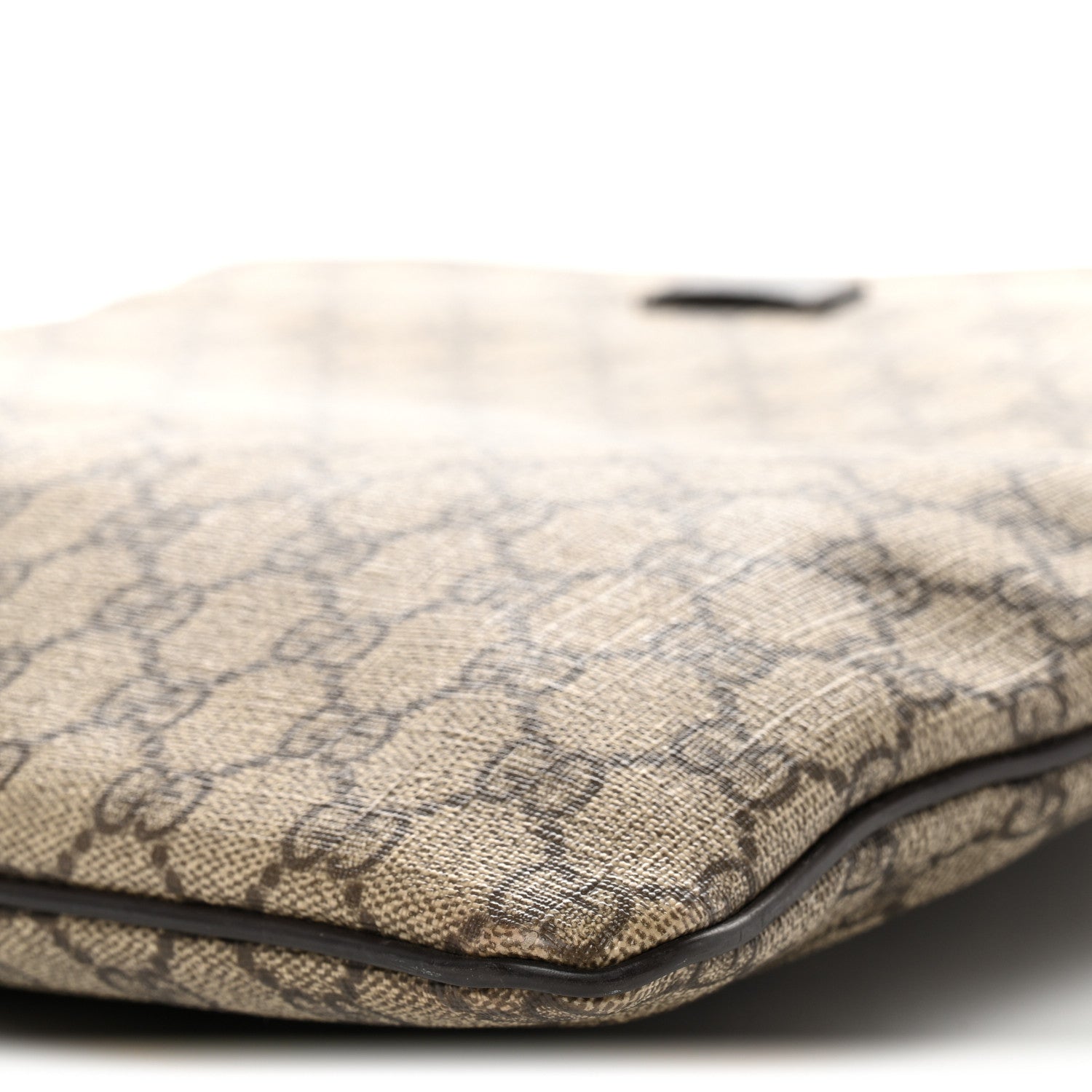 Gucci GG Supreme Monogram Medium Flat Messenger Bag Dark Brown 10 of 12