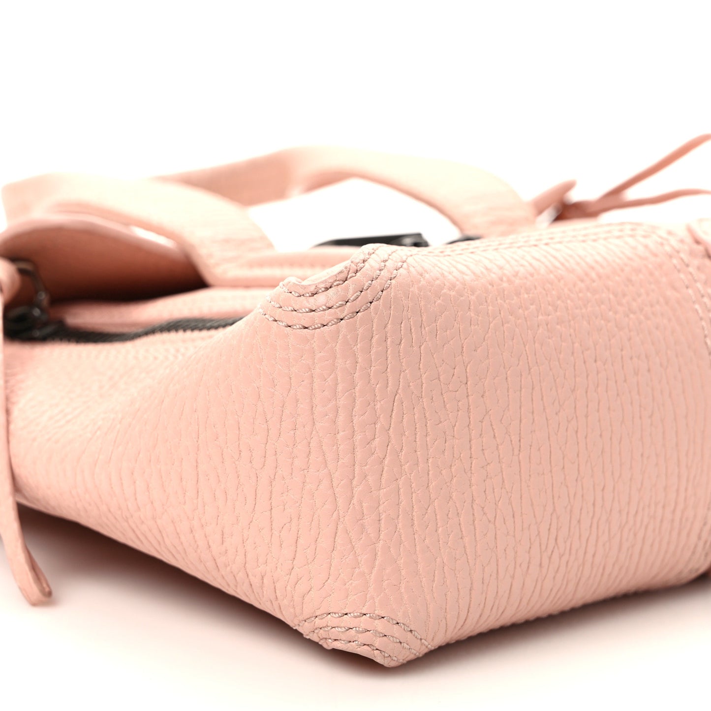 Textured Calfskin Mini Pashli Satchel Petal