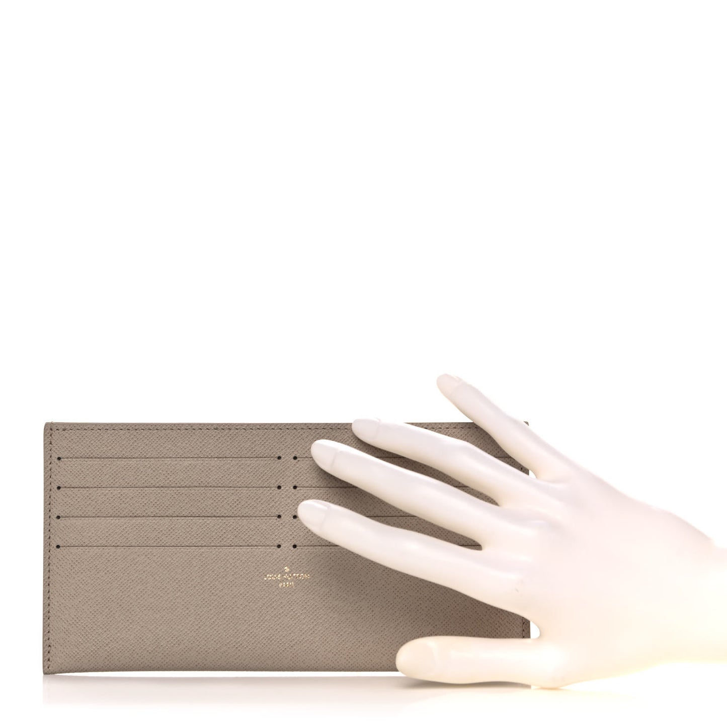 Calfskin Felicie Chain Wallet Card Holder Insert Tourterelle