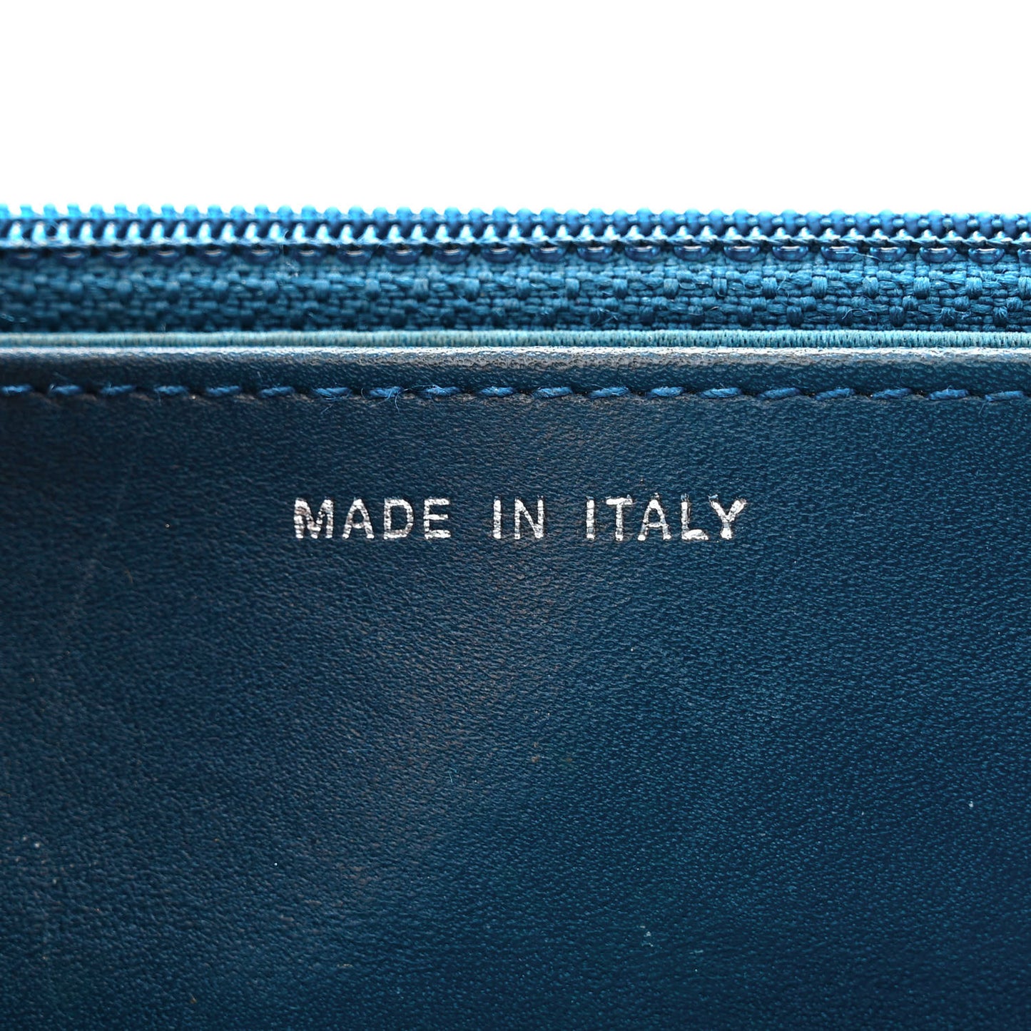Patent Camellia Wallet on Chain WOC Royal Blue