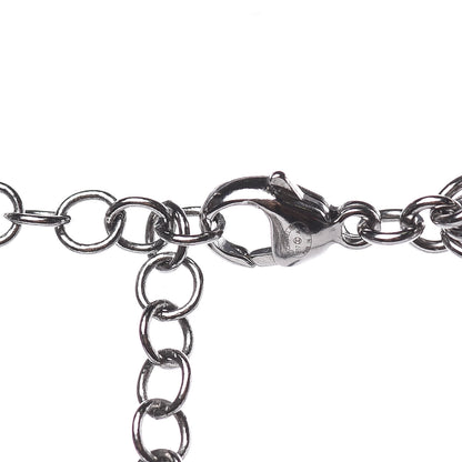 Chanel Pearl Crystal CC Triple Strand Necklace Dark Grey 4 of 4