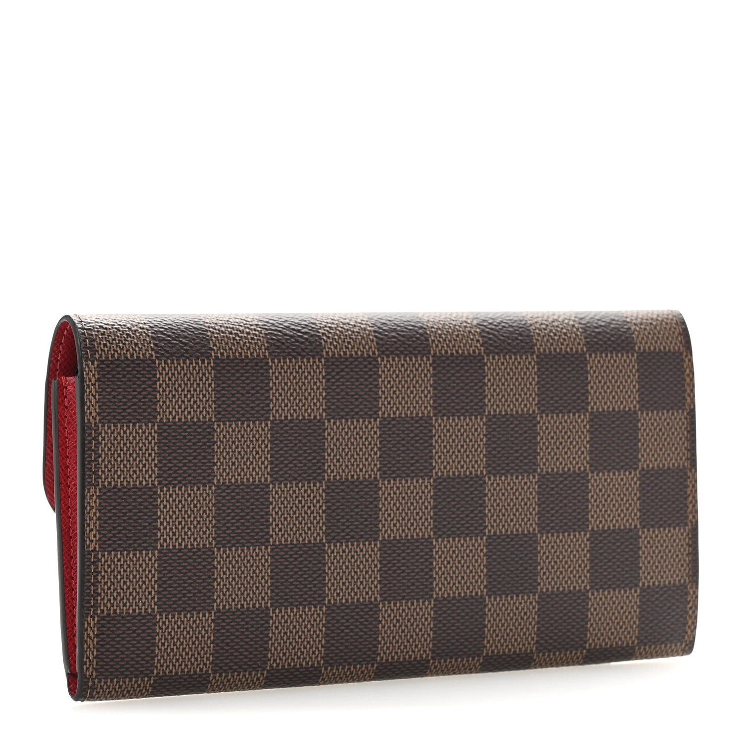 Louis Vuitton Damier Ebene Emilie Wallet Red 3 of 10