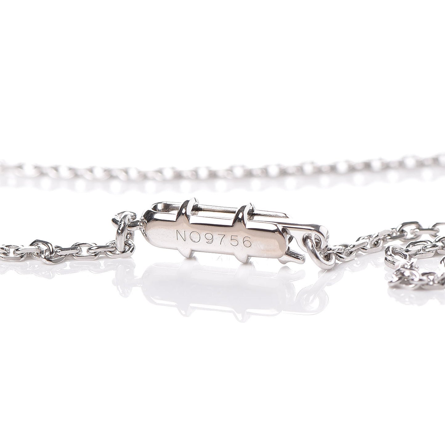 18K White Gold Diamond Small Hearts and Symbols Pendant Necklace