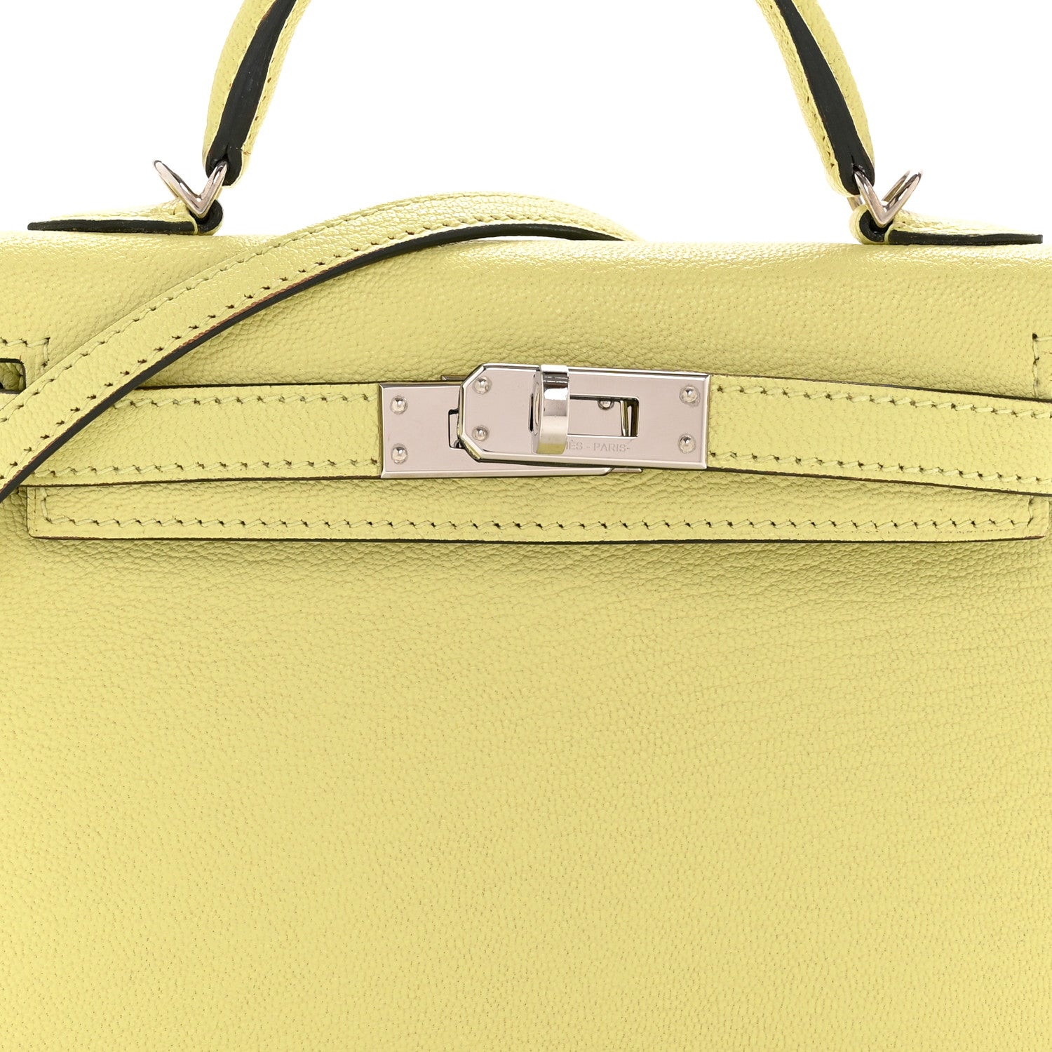 Hermes Chevre Mysore Mini Kelly Sellier 20 Jaune Bourgeon 8 of 14