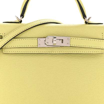 Hermes Chevre Mysore Mini Kelly Sellier 20 Jaune Bourgeon 8 of 14
