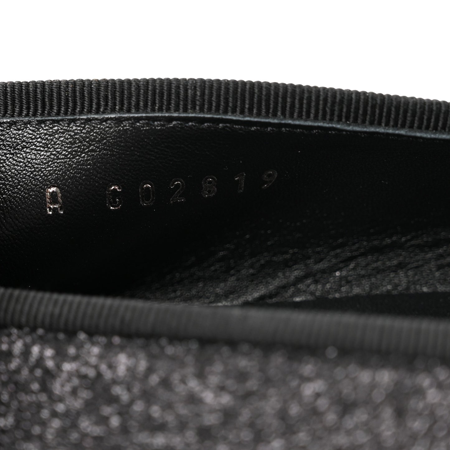 Glitter Grosgrain Cap Toe CC Ballerina Flats 40 Black