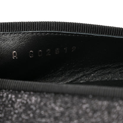 Chanel Glitter Grosgrain Cap Toe CC Ballerina Flats 40 Black 9 of 11