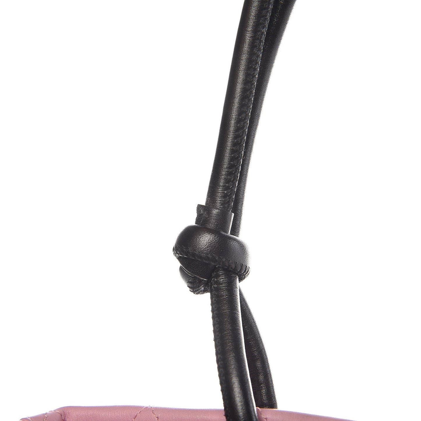 Calfskin Quilted Small Cambon Tote Pink Black