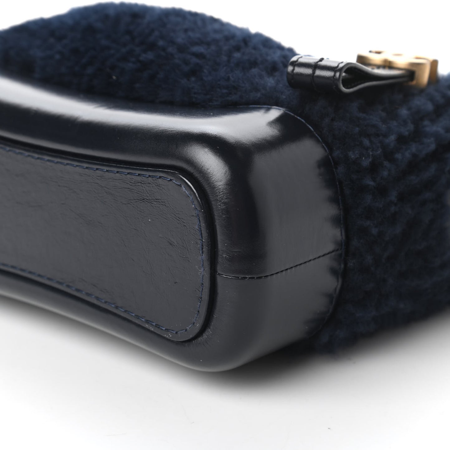 Shearling Small Gabrielle Hobo Navy