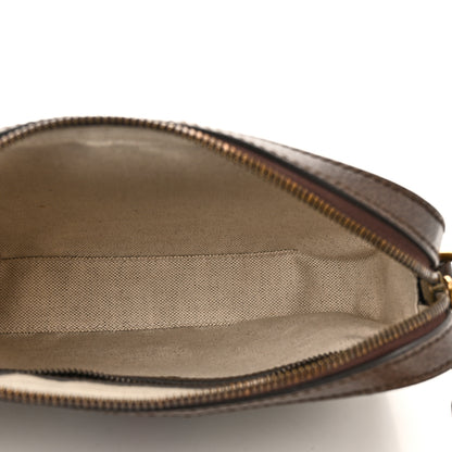 Gucci GG Supreme Monogram Textured Dollar Calfskin Web Ophidia Wristlet Shoulder Bag Beige Ebony New Acero 5 of 9