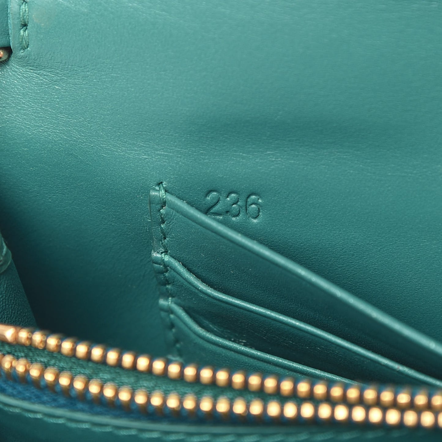 Saffiano Metal Wristlet Wallet Green