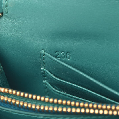 Prada Saffiano Metal Wristlet Wallet Green 7 of 11